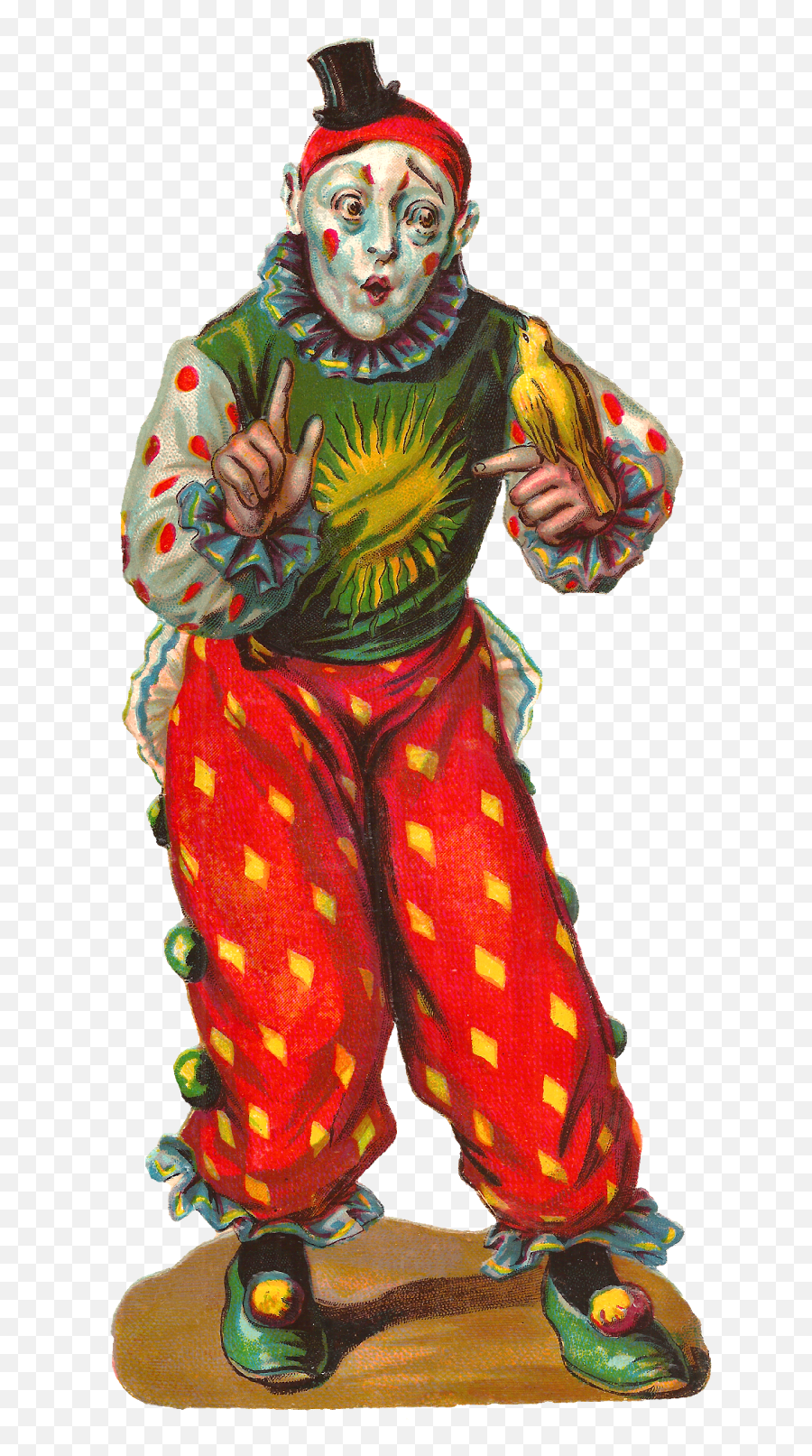 Vintage Circus Clown Clipart - Vintage Clown Png Emoji,Clown Emojis