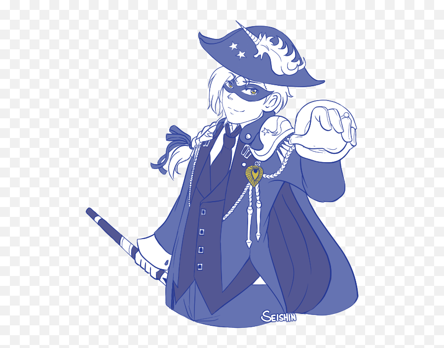 Drew My Character Wearing The Blue Mage Outfit Cause That - Ff14 Blue Mage Outfit Emoji,Ffxiv Emoji