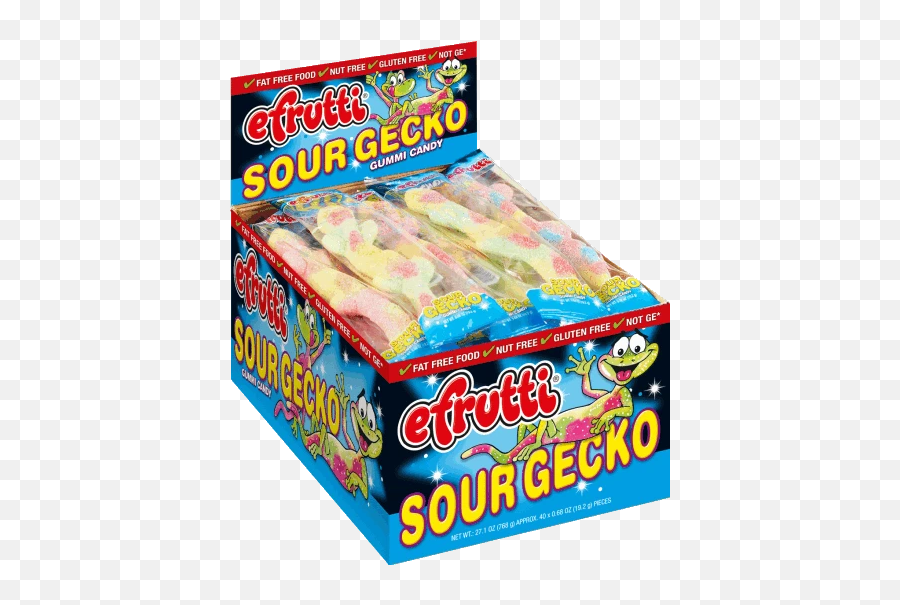E Fruitti Gummy Sour Gecko Dispenser 4068 - Efrutti Gummi Sour Gecko Emoji,Wide Awake Emoji