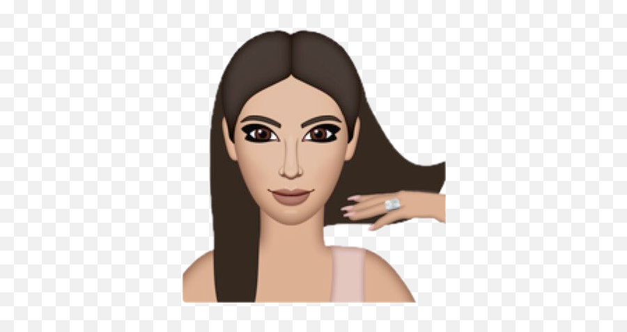 Hairflip Kimkardashian Kimoji Ftestickers Sassy Confide - Kim Kardashian Emoji,Hair Flip Emoji