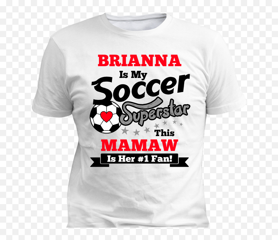 Girls Soccer Superstar Personalized - Soccer Grandmom Shirt Designs Emoji,Soccer Emoji Shirt
