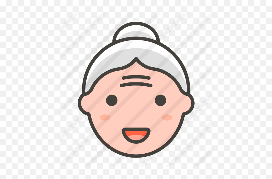 Old Woman - Clipart Old Lady Face Emoji,Grandma Emoji