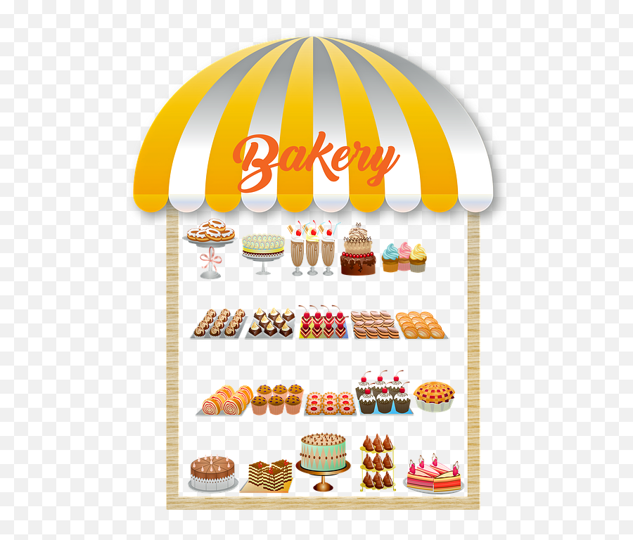 Bakery Window Awning - Clip Art Emoji,Cupcakes De Emojis