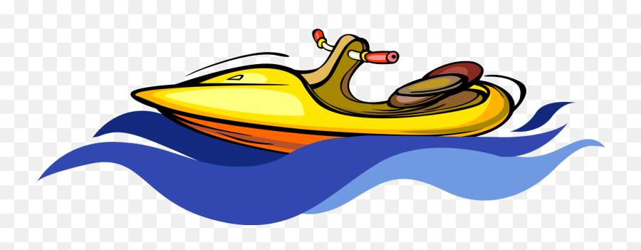 Skis Vector Yellow Picture - Clipart Jet Ski Boat Emoji,Skiing Emoticon