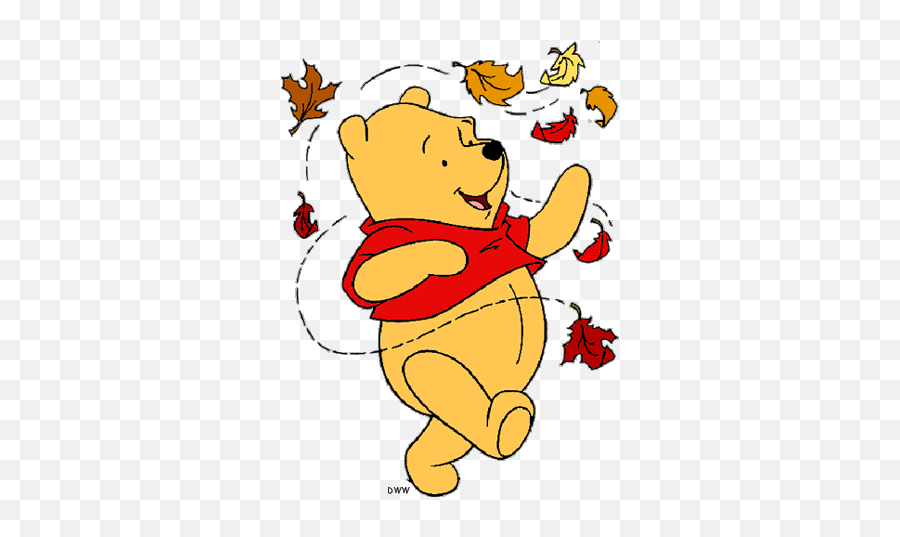 Fall Leaves Fall Clip Art Autumn Clip - Winnie The Pooh Fall Clipart Emoji,Falling Down Laughing Emoji