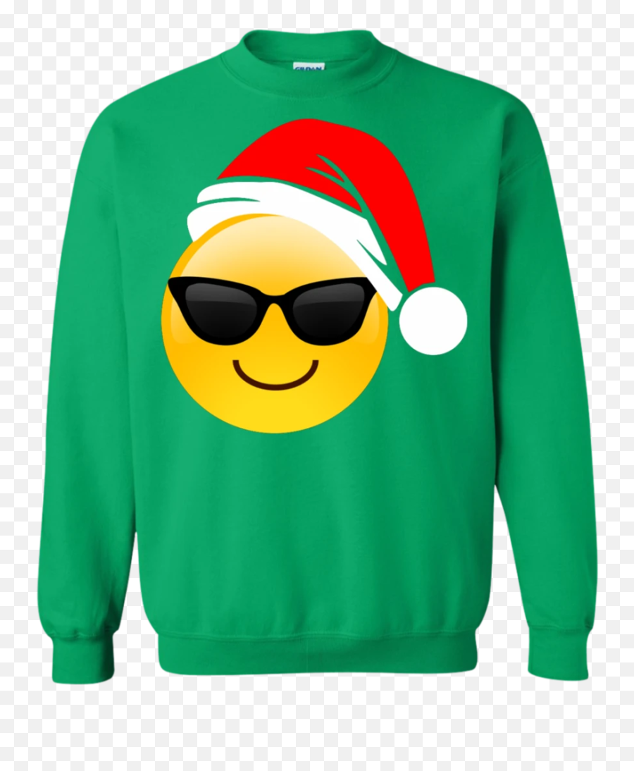 Shirt Cool Sunglasses Santa Hat - Oh What Fun It Is To Ride Emoji,Dark Sunglasses Emoji