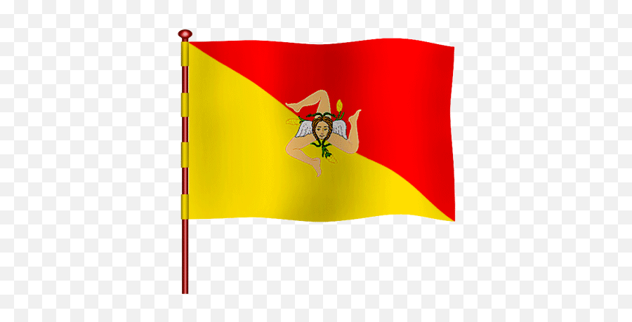 Gif Bandiera Della Sicilia Trinacria - Animated Sicilian Flag Emoji,Bandera De Venezuela Emoji