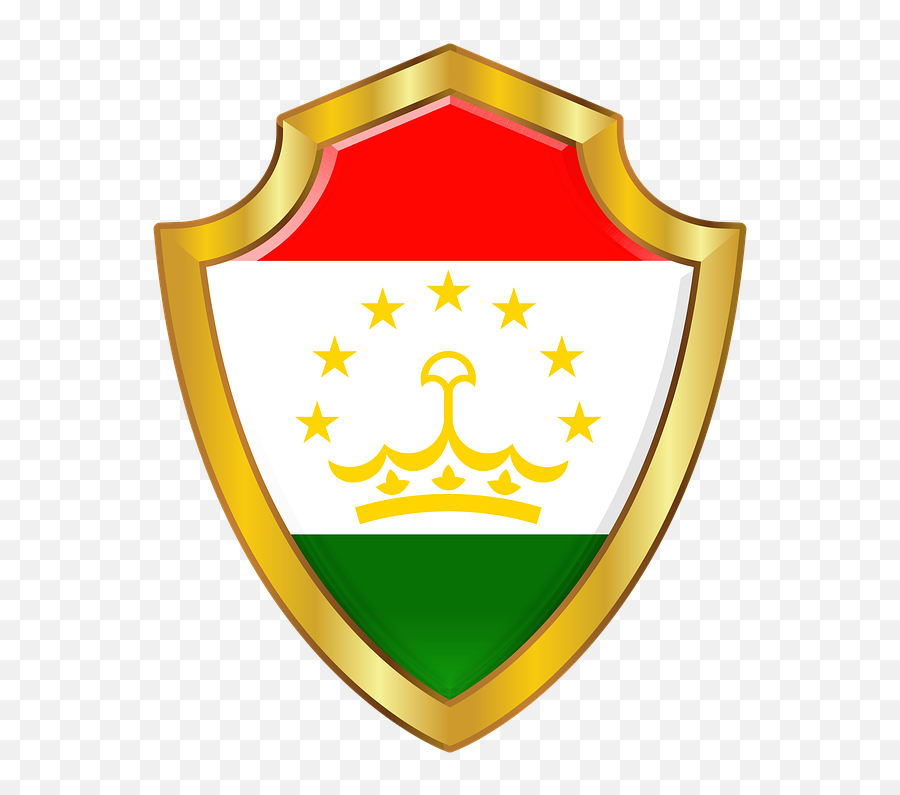 Shield Iran Tajikistan - Tajikistan Flag Round Emoji,Iran Flag Emoji
