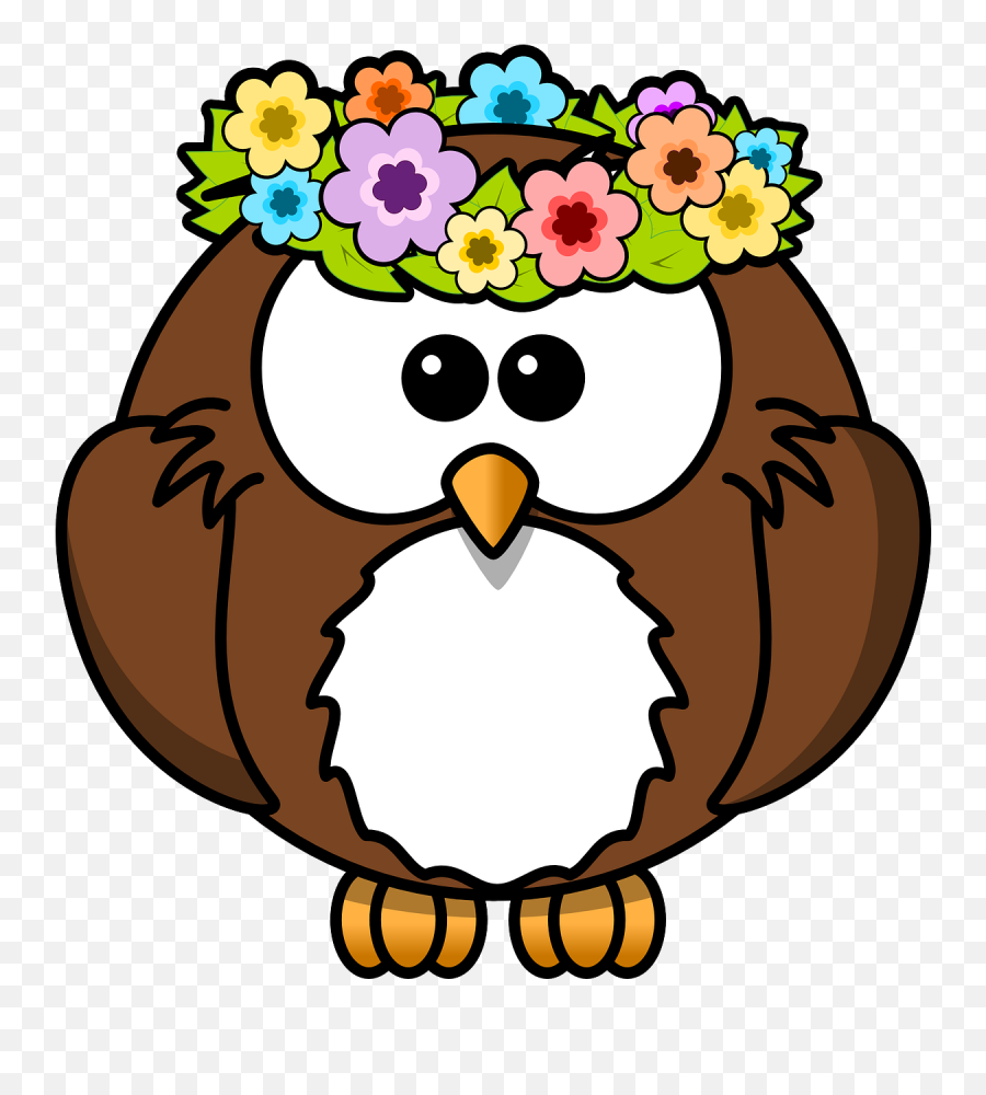 Free Image On Pixabay - Owl Animal Bird Flowers Funny Cartoon Owl Emoji,Anarchy Emoji