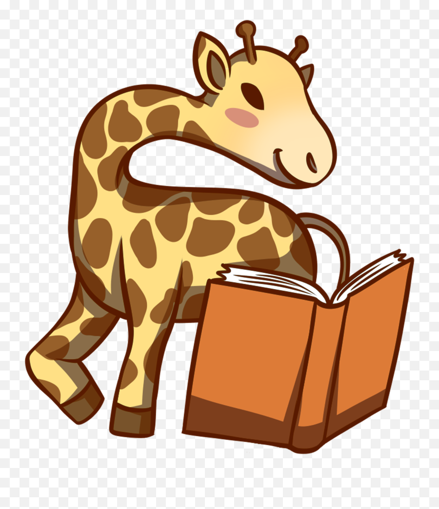 Giraffe Reading Book - Giraffe Clipart Full Size Clipart Giraffe Reading A Book Clipart Emoji,Giraffe Emoji