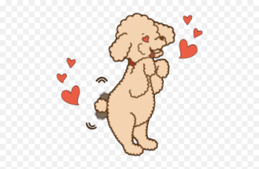 Poodle Doodle Stickers For Whatsapp - Lovely Emoji,Poodle Emoji