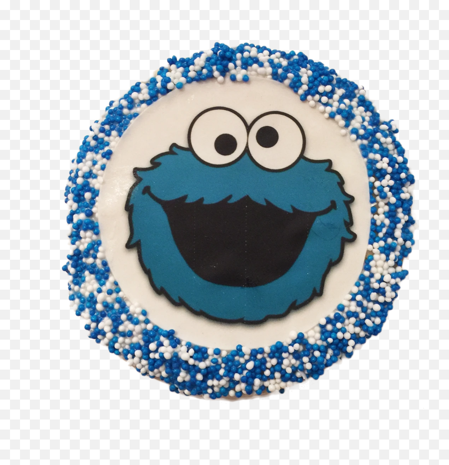 Cookie Monster Sugar Cookies With Nonpareils - Cookie Emoji,Cookie Monster Emoji