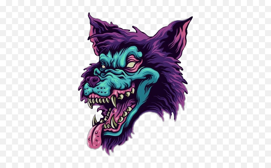 Wolf Werewolf Wolfdog Sticker - Sold Fast Aggressive 808 Rap Beat Fangs Dark Hip Hop Instrumental Free Type Beat Emoji,Werewolf Emoji