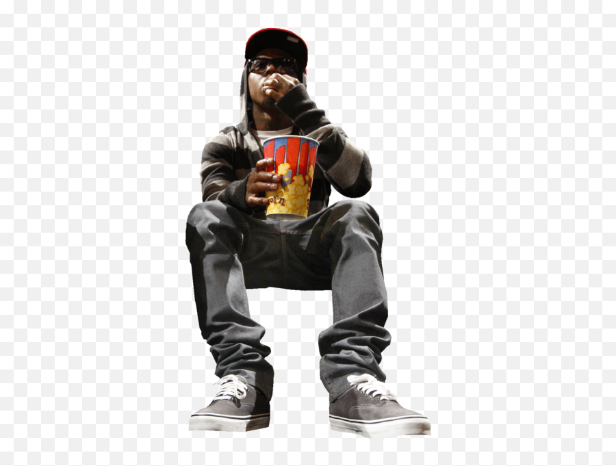 Lil Wayne Eattin Popcorn Psd Official Psds - Lil Wayne Courtside Emoji,Emoji Eating Popcorn