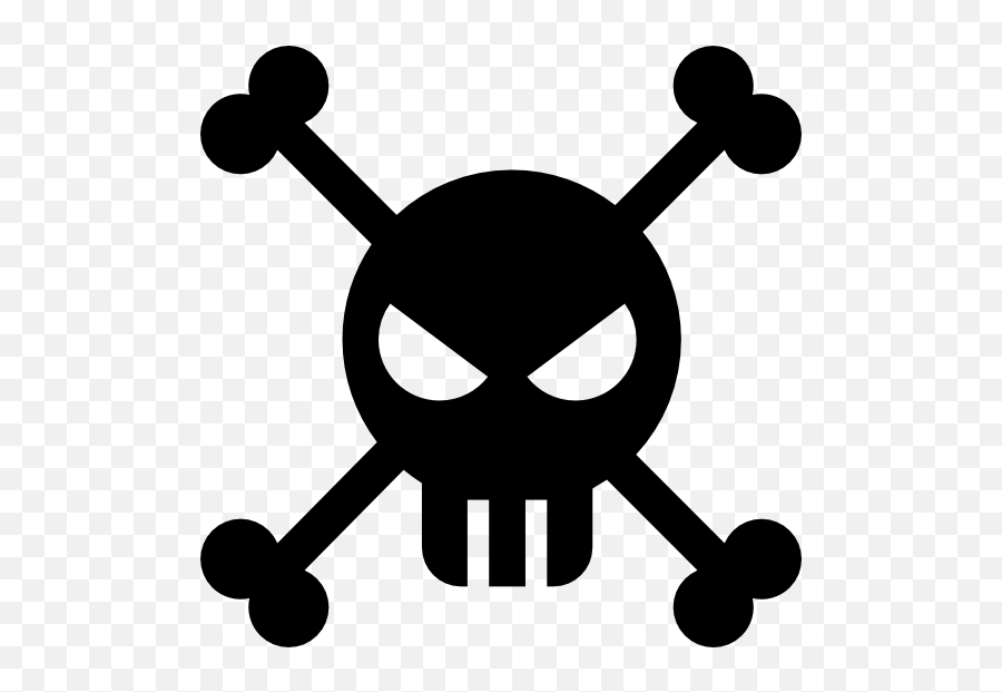 Mean Skull And Crossbones Sticker - Skull And Bones Comic Emoji,Skull And Crossbones Emoji