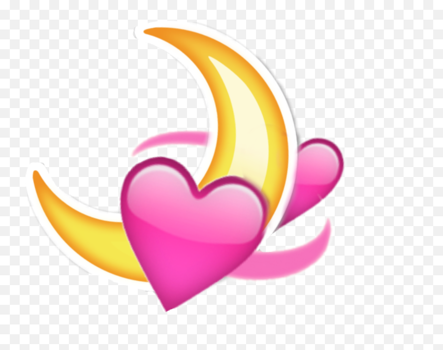 Moon Emoji Png - Heart And Moon Emoji,Moon Emoji