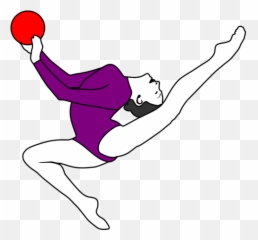 Performer With A Red Ball Vector Image - Desenhos Ginastica Rítmica Emoji