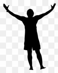 Boy Excited Human Male Man - Victory Silhouette Png Emoji