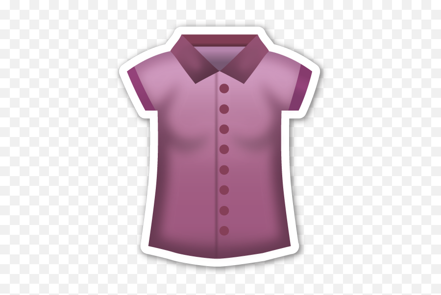 Clothes Emoji Sticker - Collar Shirt Clipart,Emojistickers.com - free ...