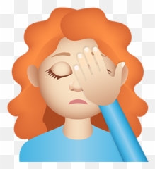 Gingermoji Kristina Caizley - Red Head Face Palm Emoji