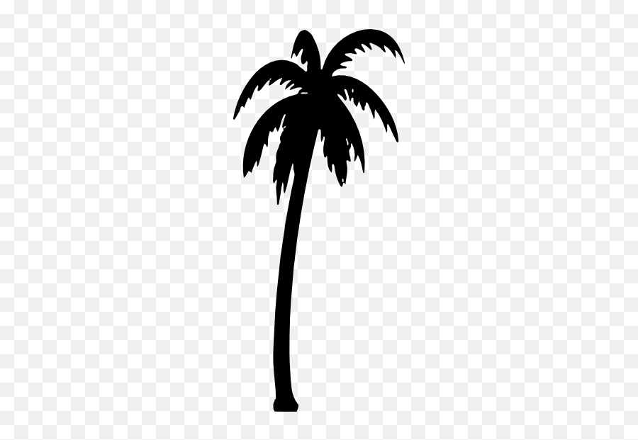 Skinny Palm Tree Sticker - Silhouette Emoji,Palm Tree Emoji