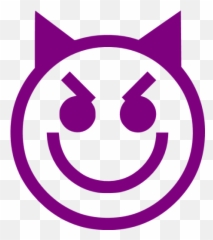 Purple Emoticon 14 Icon - Good Vs Evil Social Media Emoji,Purple Emoticon