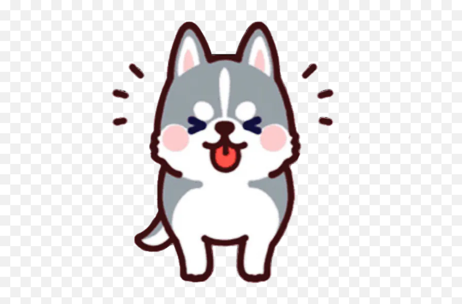 Husky Stickers For Whatsapp - Cartoon Emoji,Husky Emoji