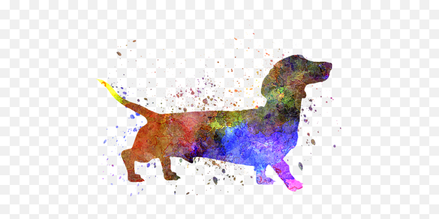 Dachshund Puppy Silhouette - Perros Salchichas Acuarela Emoji,Weiner Emoji