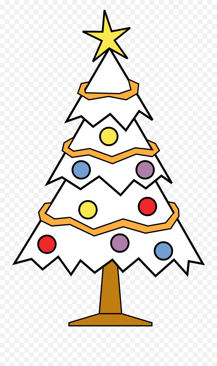 Library Of Black And White Image Transparent Download - Decorated Christmas Tree Outline Emoji,Christmas Tree Emoji Png