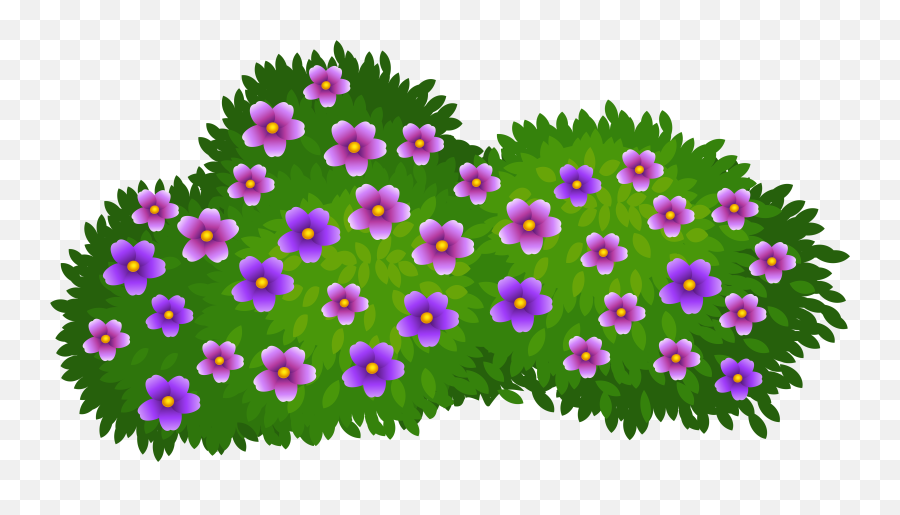 Transparent Flower Bush Clipart - Flower Bush Clipart Png Emoji,Shrub Emoji
