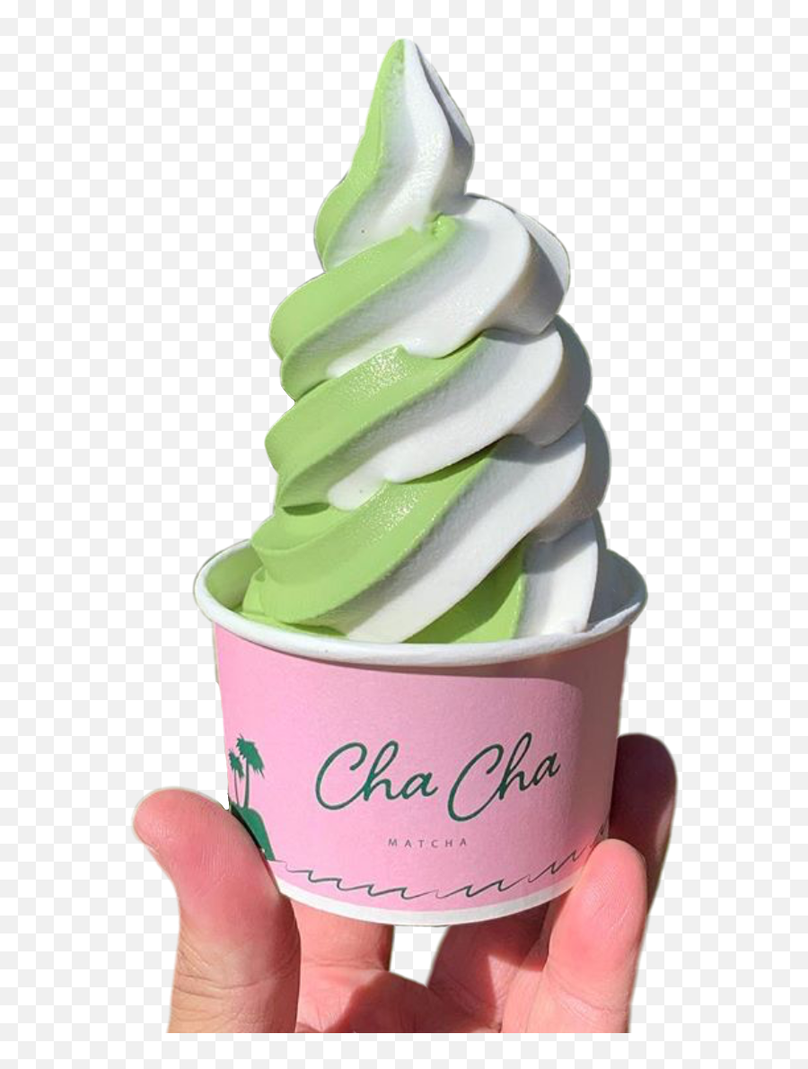 Matcha Vanilla Icecream Food Freetoedit - Frozen Yogurt Emoji,Vanilla Emoji