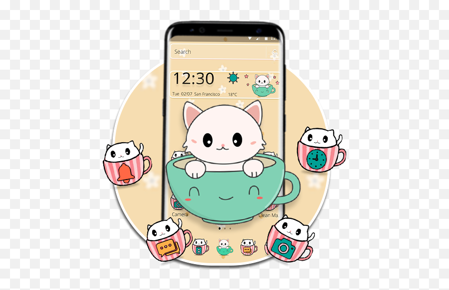 Cute Cup Hello Kitty Theme U2013 Apps Bei Google Play - Cartoon Emoji,Hello Kitty Emoji For Android