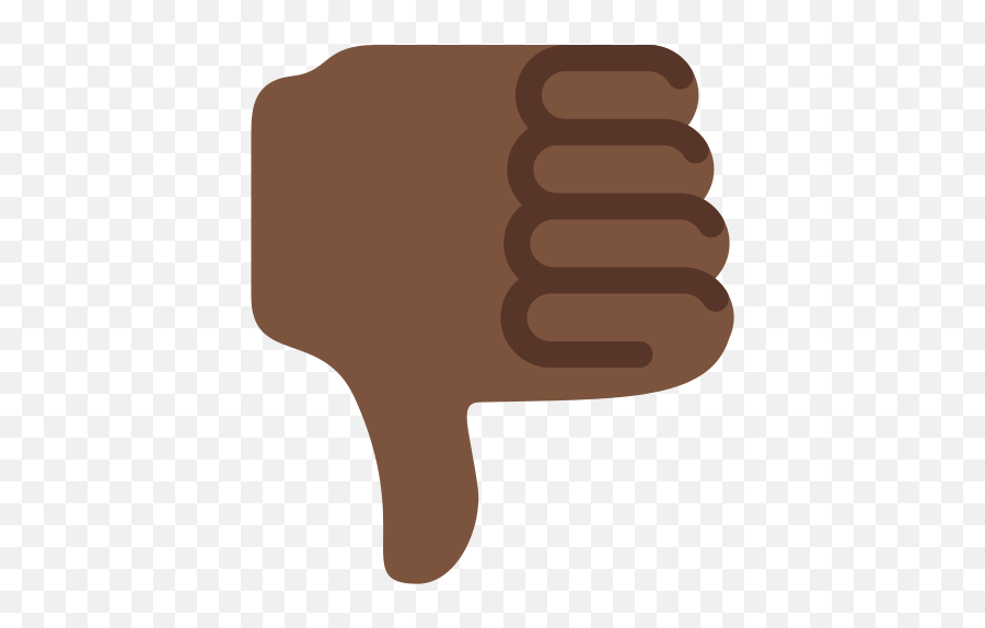 Thumbs Down Emoji With Dark Skin Tone Meaning And Pictures - Clip Art,Thumbs Down Emoji Png