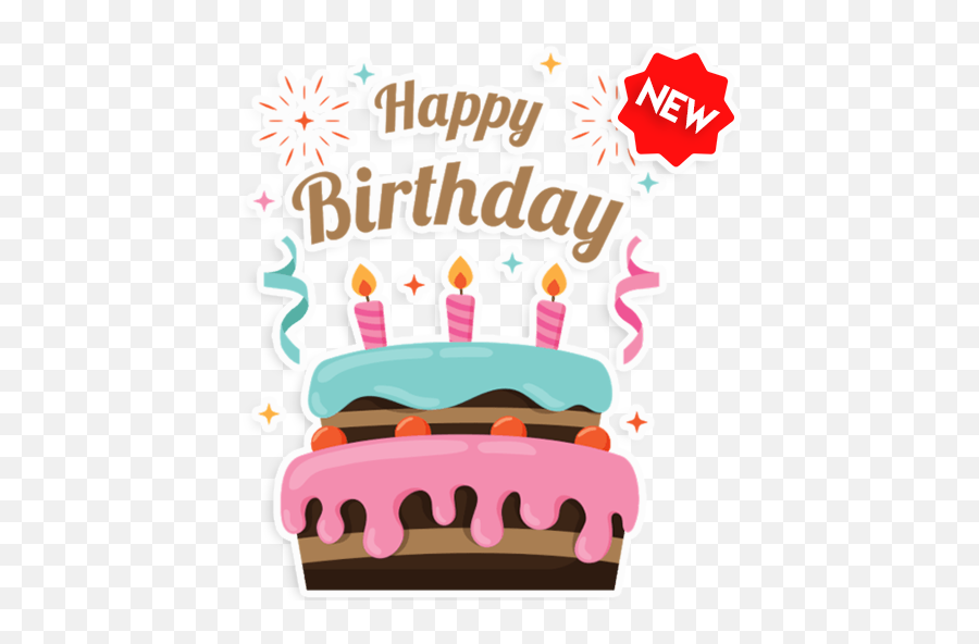 Stickers Happy Birthday Wastickerapps Birthday - Apps On Png Format Happy Birthday Cake Png Emoji,Free Birthday Emojis
