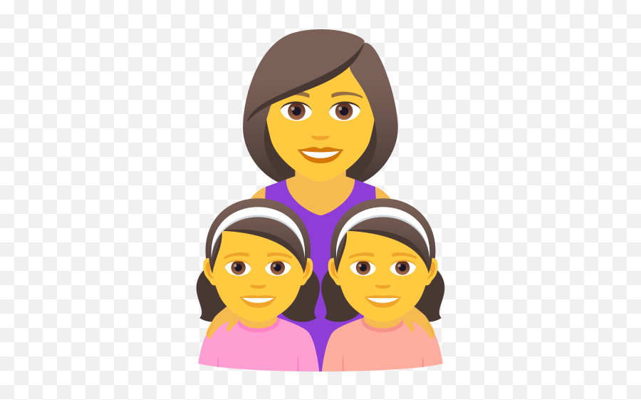 Emoji Family Wife Daughter Copypaste Girl Wprock - Keluarga Perempuan Anak Emoji,Emoji Ears