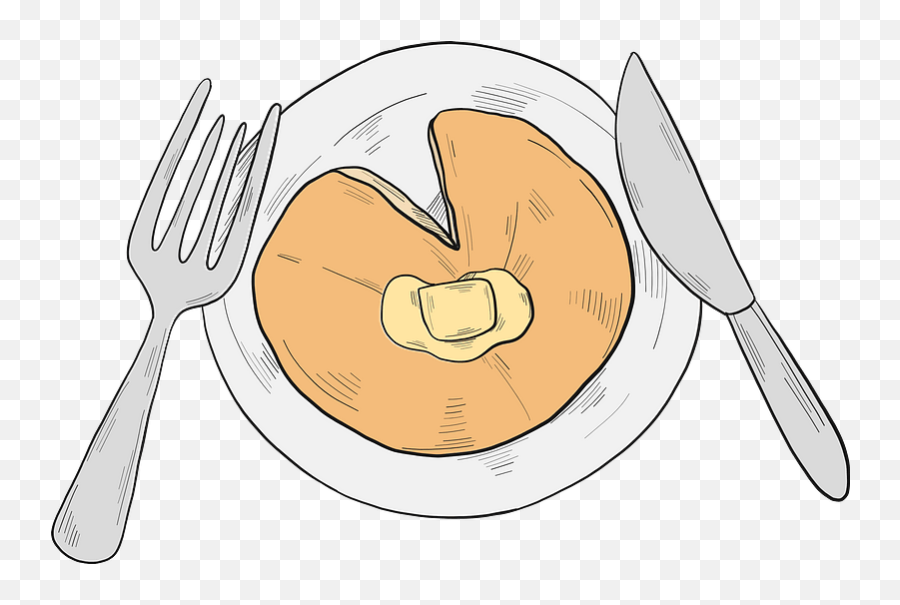 Plate With Pancake Clipart - Serving Emoji,Pancake Emoji