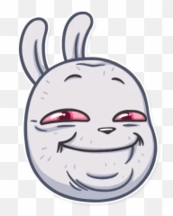Dirty Bunny Telegram Stickers - Happy Emoji,Bunny Emoticon