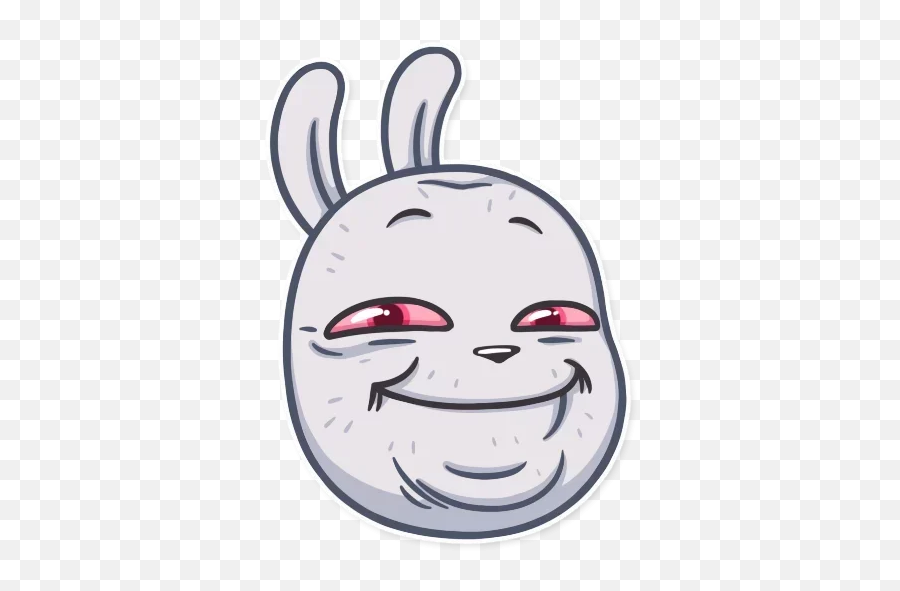 Dirty Bunny Telegram Stickers - Happy Emoji,Bunny Emoticon