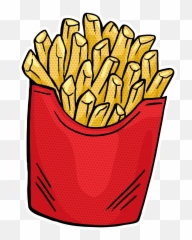 French Fries Fast Food Hamburger Junk - French Fries Pop Art Emoji,French Fry Emoji
