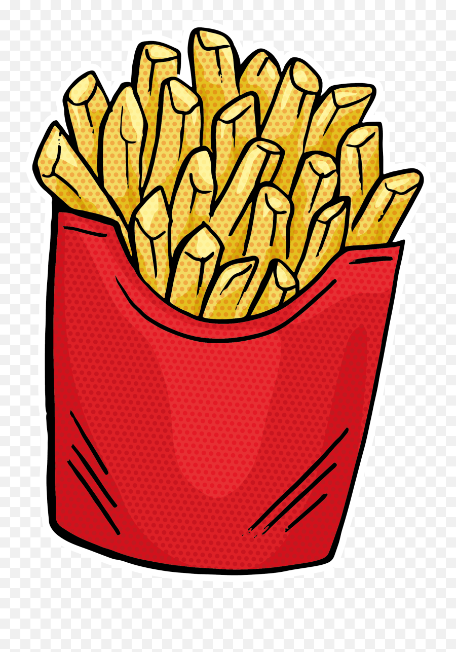 French Fries Fast Food Hamburger Junk - French Fries Pop Art Emoji,French Fry Emoji