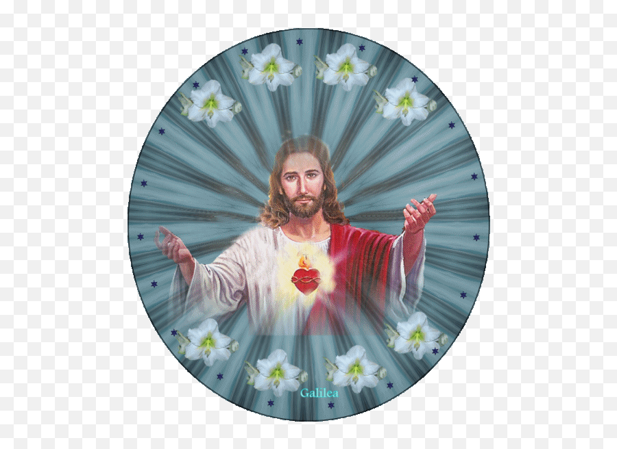 Juan Flores - Sacred Heart Of Jesus Gif Emoji,Emotioncons