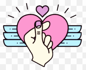 Logo Finger Heart Transparent Cartoon - Jingfm Oppa Sign Png Emoji