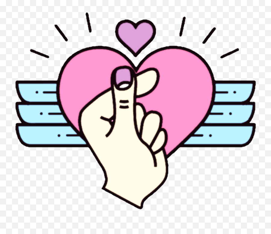 Logo Finger Heart Transparent Cartoon - Jingfm Transparent Oppa Sign Png Emoji,Finger Heart Emoji