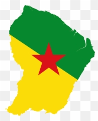 Flag Map Of French Guiana - French Guiana Map Flag Emoji,Guyana Flag Emoji