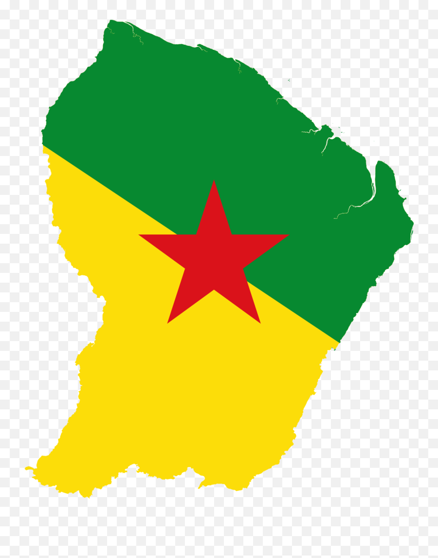 Flag Map Of French Guiana - French Guiana Map Flag Emoji,Guyana Flag Emoji