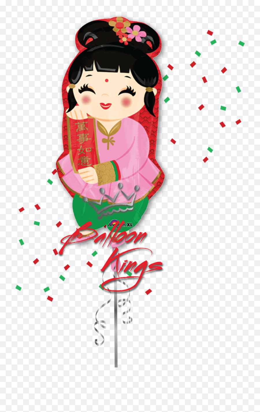 Chinese New Year Girl - Happy New Year In Girl Shape Emoji,Chinese New Year Emoji