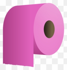 Toilet Paper Pink Hygiene Roll - Clip Art Transparent Background Emoji