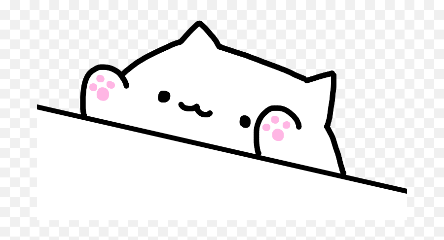 Bongo Cat Meme White Pink Cute Funny - Bongo Cat Osu Gif Emoji,Bongo Cat Emoji
