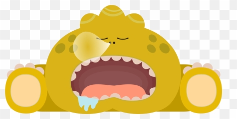 Sleeping Monster Vector Clipart Image - Sleeping Monster Png Emoji,Rosie The Riveter Emoji