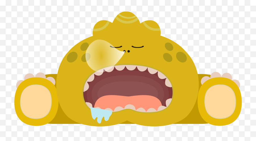 Sleeping Monster Vector Clipart Image - Sleeping Monster Png Emoji,Rosie The Riveter Emoji